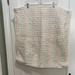 Pottery Barn rainbow pick stitch euro sham cover